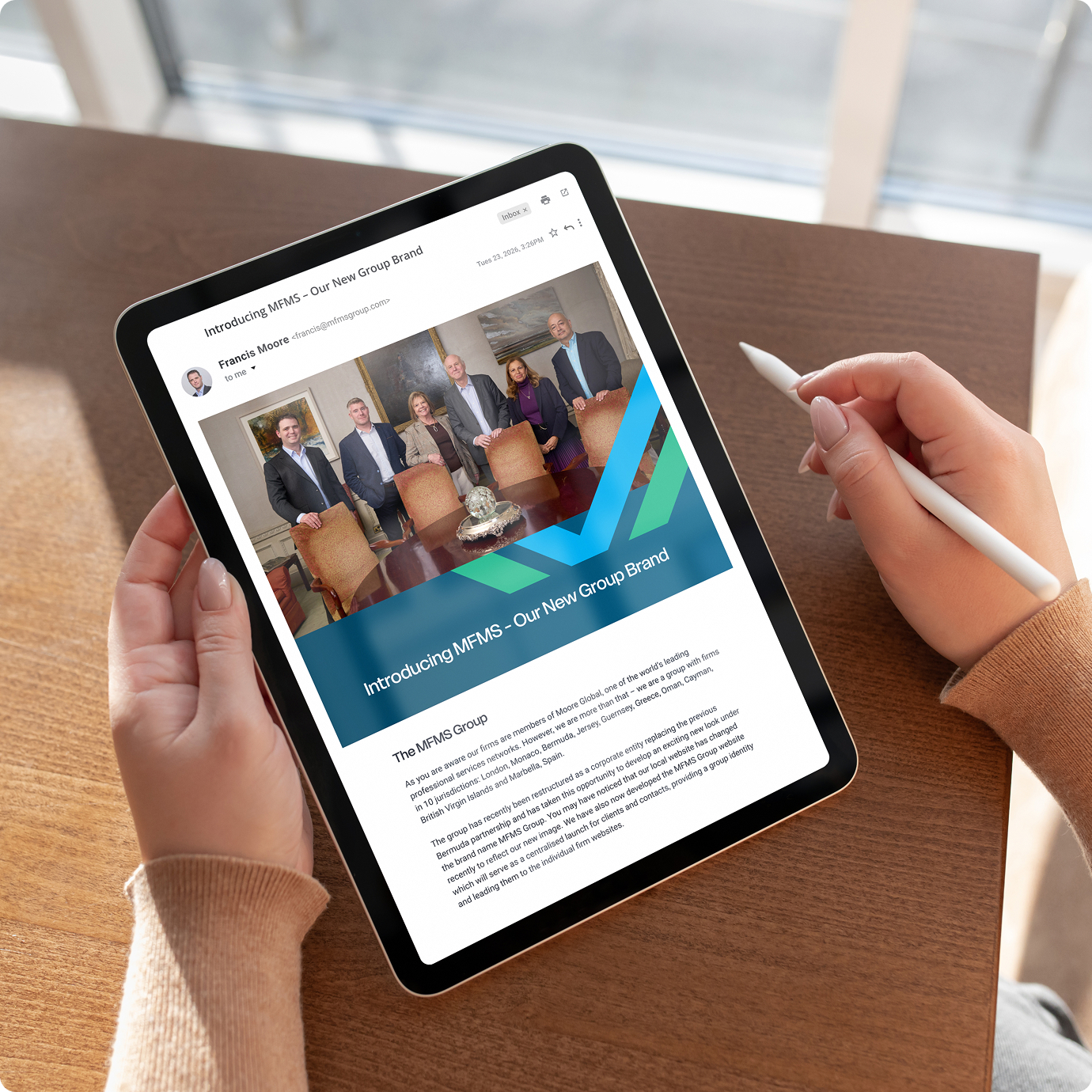 MFMS launch email